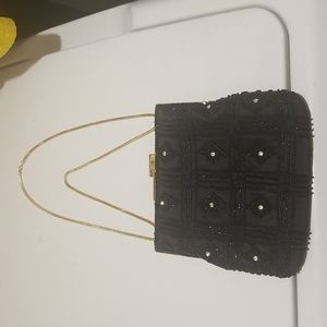 Vintage black evening handbag